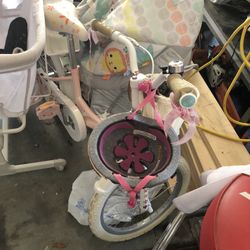 Little Girls Bike With Helmet