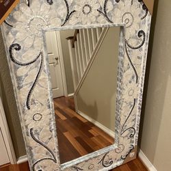 New - Large very detailed mirror with unique decoration.