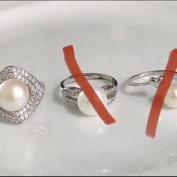 Authentic Pearl Rings 