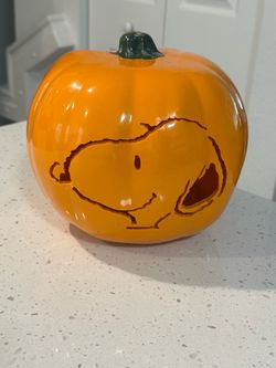 Snoopy Peanuts light up pumpkin Halloween Decoration 8x8
