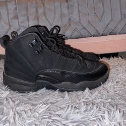 Custom All Black Jordan 12s 