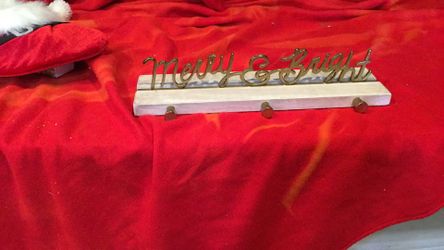 Opal house Stocking Holder. And Santa Stocking