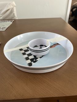 Chip and Dip Serving Platter Set