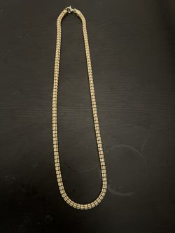 3.5mm Diamond Cut Ice Link Two Tone Chain