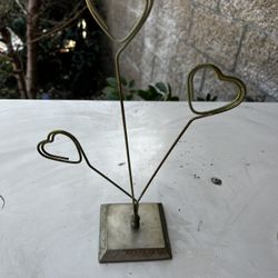 Vintage Brass Card , Picture , Note Holder