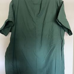 Scrubs Shirts 3 Unisex Dark Green Size XL / Soft Cotton Male or Female Solid Colors 