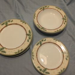 Bone China Set Of 4 Dishes Bowl Plates