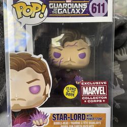 Star Lord Funko Pop With Power Stone 