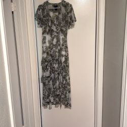 Long Green Dress Elegant 