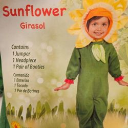 Sunflower Toddler Halloween Costume 3T-4T