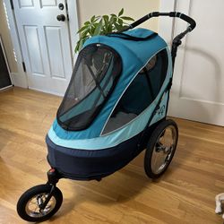 Petique Trailblazer Pet Jogger Stroller with Bike Tires for Small, Medium, Large Dogs and Cats to Walk/Jog/Bike