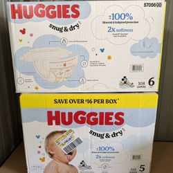 Huggies Diapers (Size 5,6)