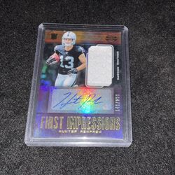 Oakland / Las Vegas Raiders Illusions First Impressions Signed Memorabilia 149/299 Hunter Renfrow Jersey Rookie Card Autographed  RC Raider Nation 