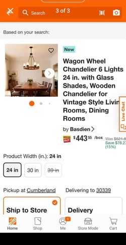 Basdien Wagon Wheel Chandelier 6-Light 24in