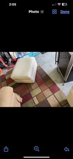 Sofa, bed and chair with ottoman