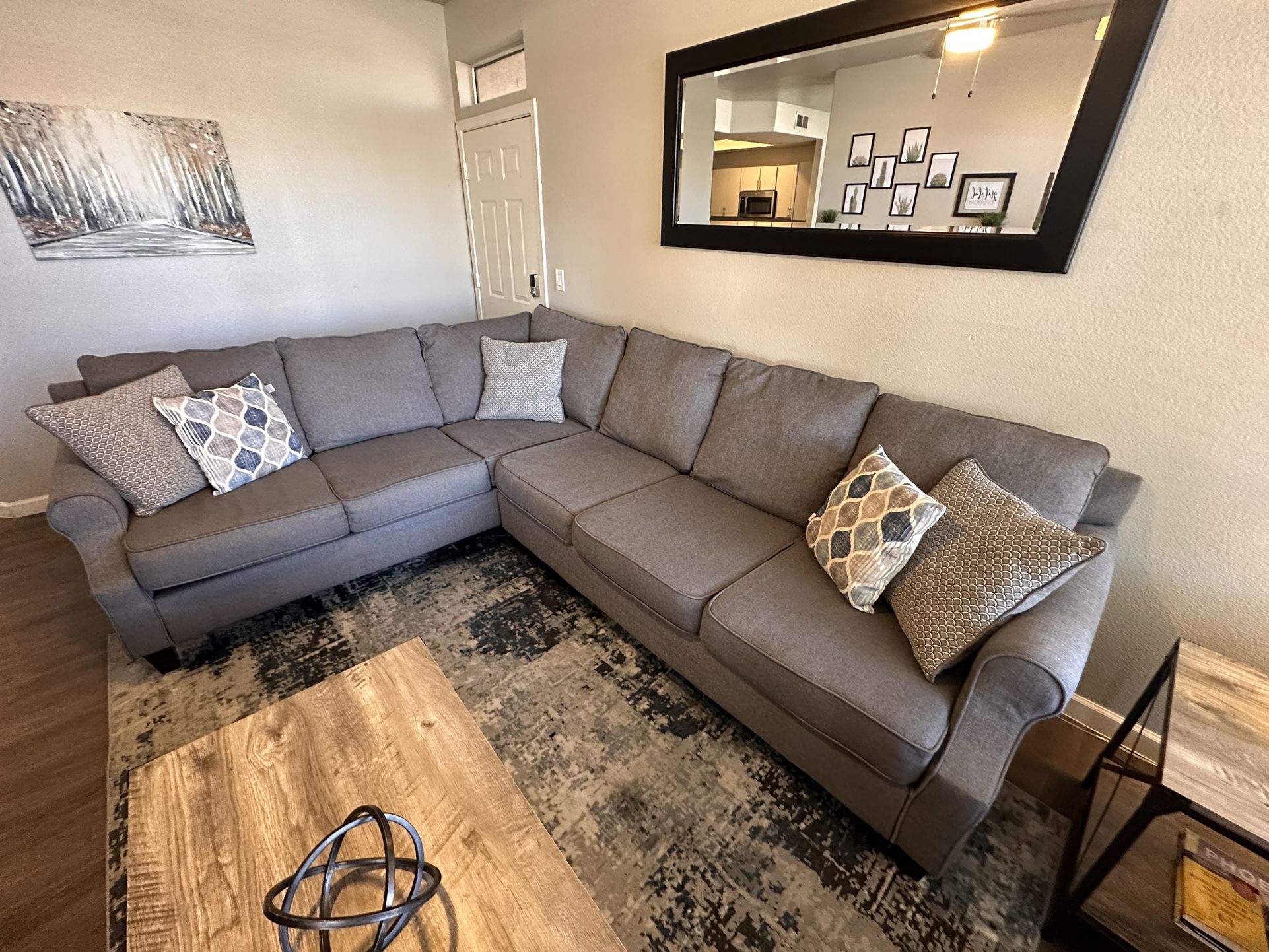 Grey Sectional Couch - Super Nice 