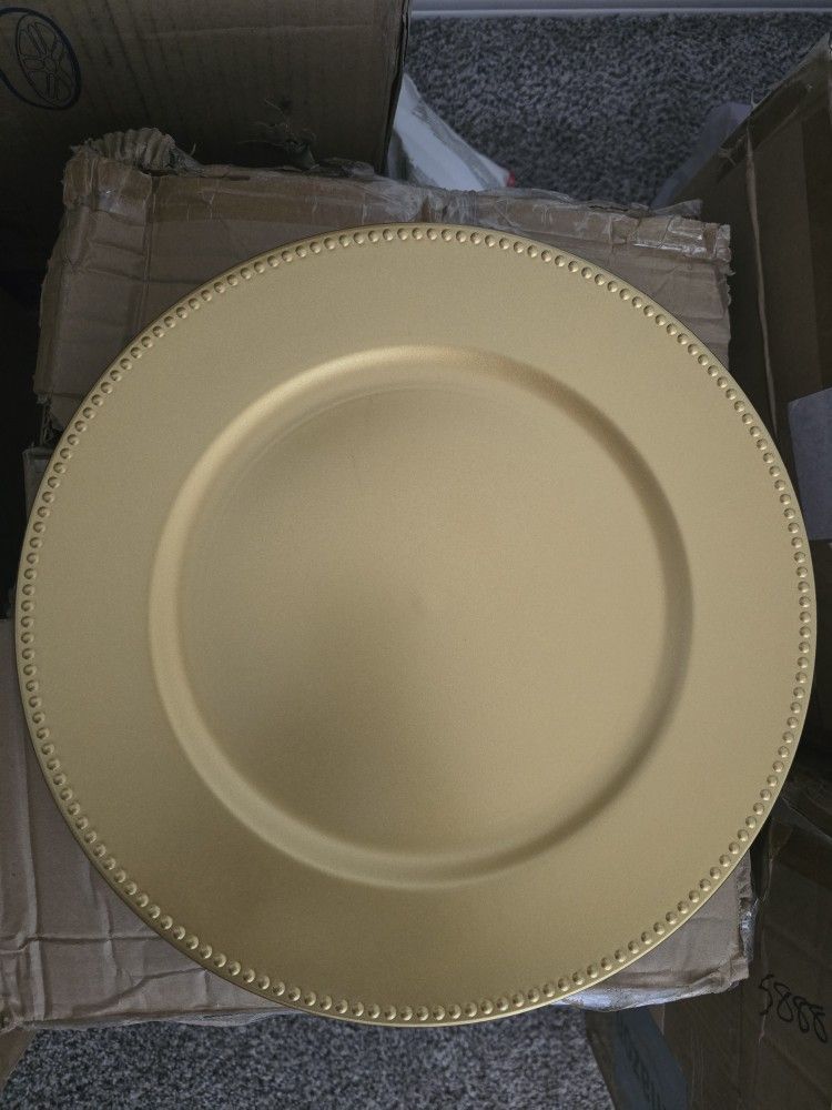 Gold Wedding Charger Plates