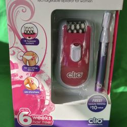 CLIO PALMPERFECT RECHARGEABLE EPILATOR W/ BEAUTY TRIMMER