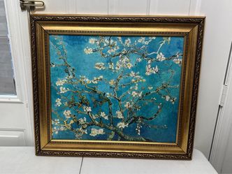 Blue DecorArts Van Gogh Almond Blossom with Gold Frame
