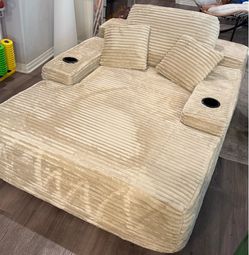 Oversized Corduroy Chaise Lounge