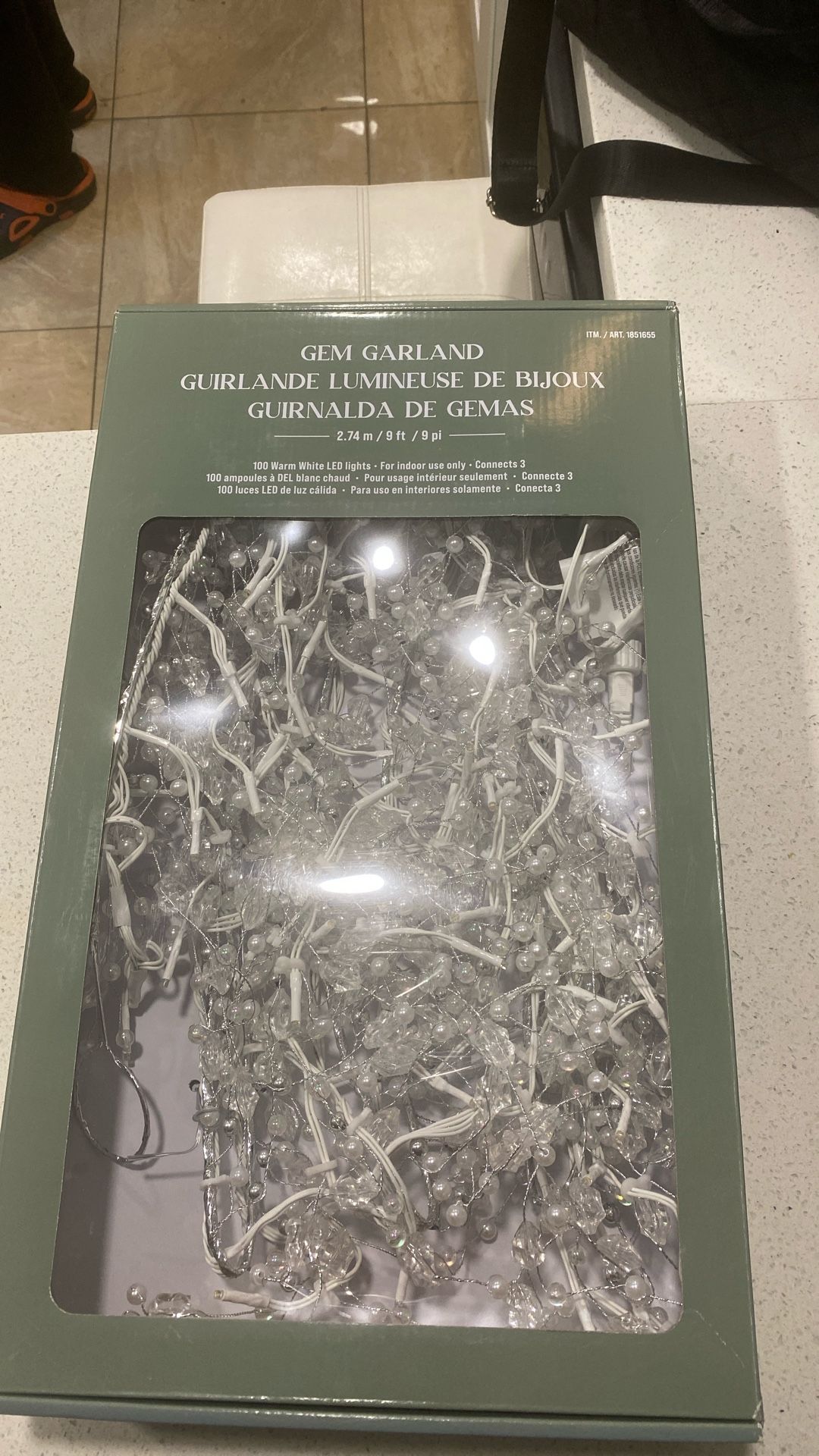 Gem Garland White Led Lights