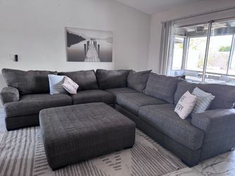 FREE DELIVERY modern sectional sofa couch sala ottoman