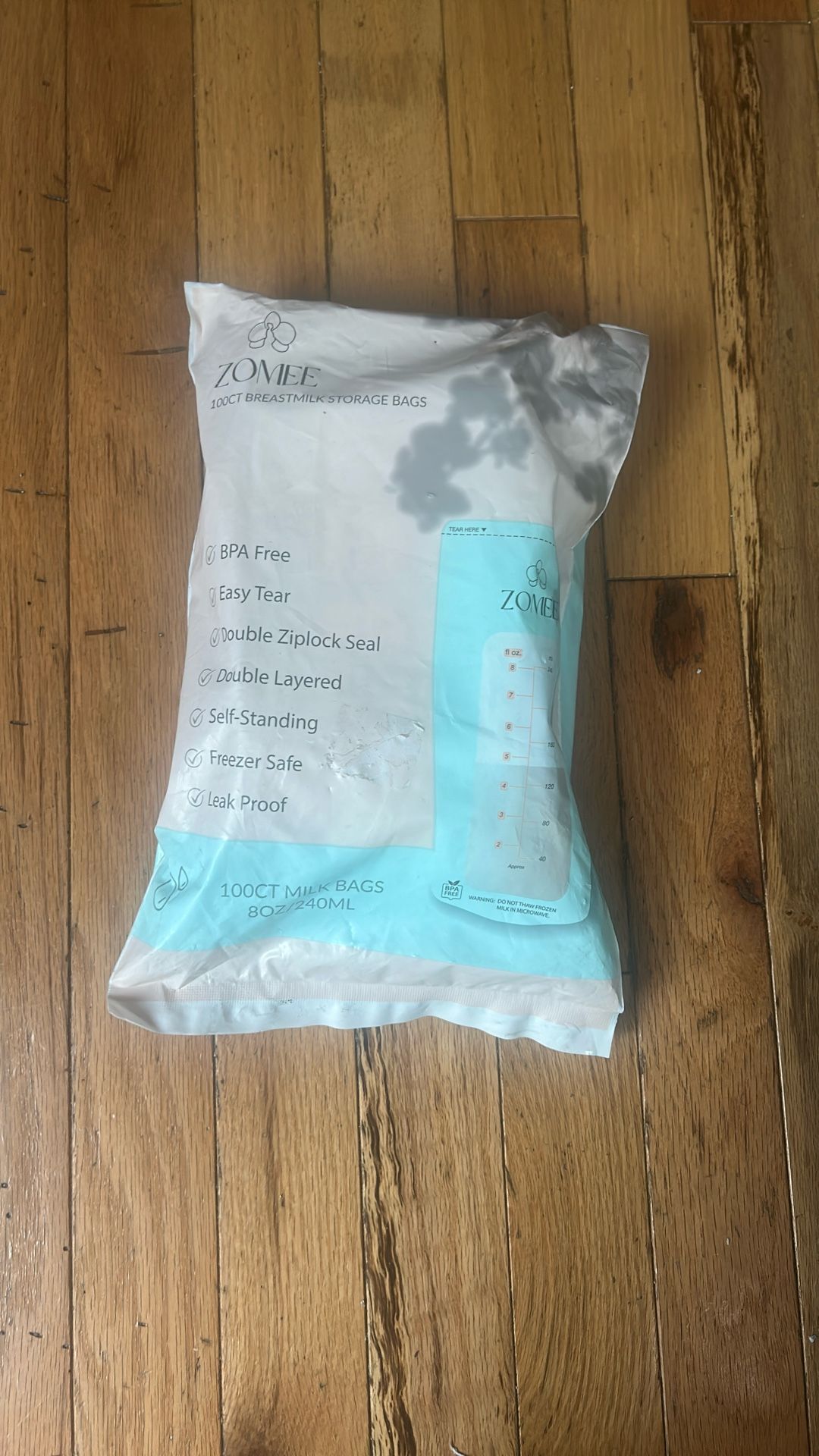 100count Zone breast milk storage bags