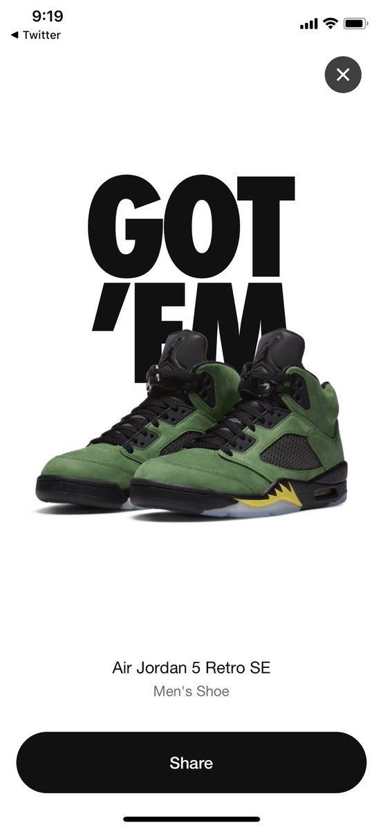 Jordan 5 Retro SE Oregon Ducks Size 11.5 M