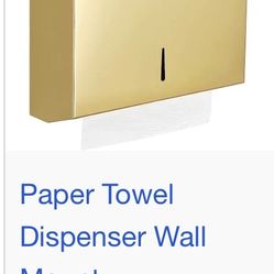 Gold Finish Tri Fold Paper Towel Holder 