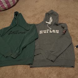 Hurley & Volcom Mens Size Medium Sweatshirts