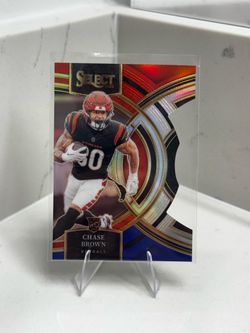 2023 Panini Select - Premier Chase Brown #151 Red & Blue Prizm Die-Cut (RC)