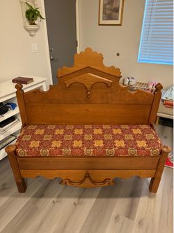 Vintage real wood bench