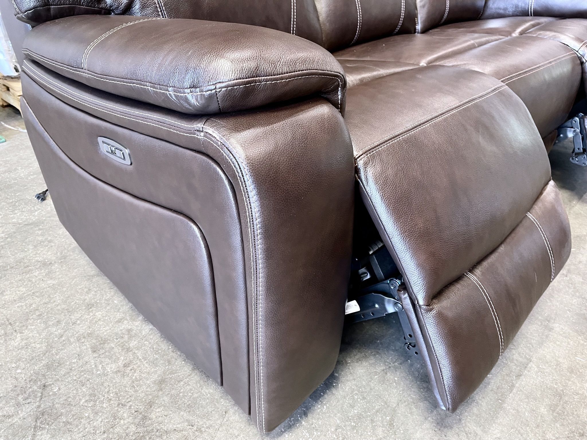 Fallon Leather Power Reclining Sofa with Power Headrests BRAND NEW