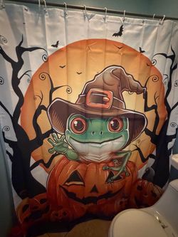 Halloween shower curtain