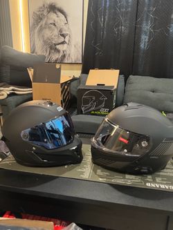 2 New Motorcycle Helmets DOT Approved