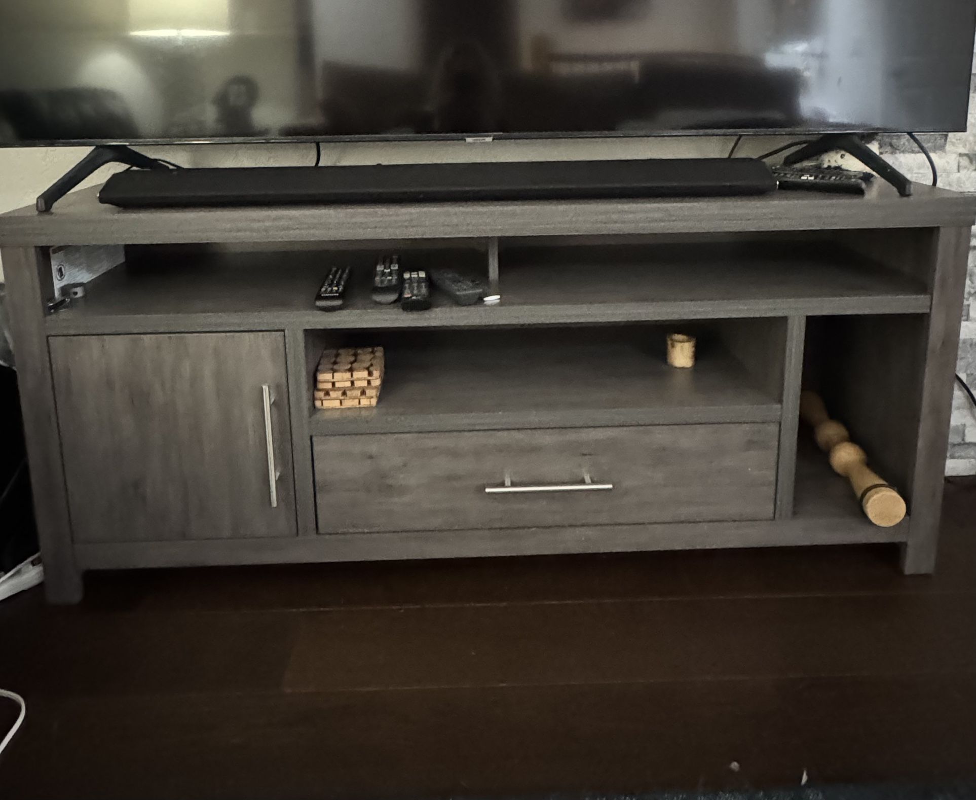 Grey Wood Tv Console