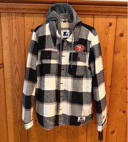 SF 49ERS BUTTON DOWN ZIP UP  STARTER JACKET BRAND NEW WITH TAGS SIZE MEDIUM
