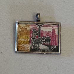 Vietnamese Stamp Silver Pendant