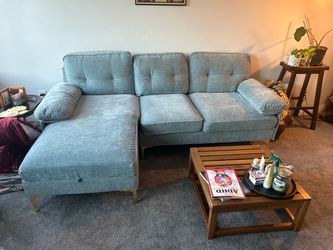 Blue/Gray Couch For Sale