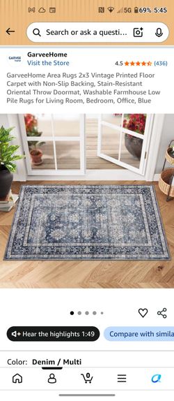 GarveeHome washable rug 4x6