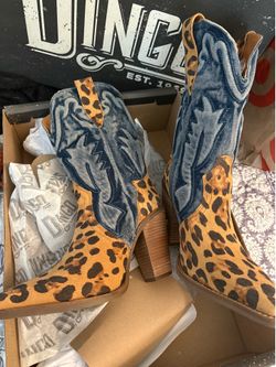 Leopard Dingo Cowgirl Boots