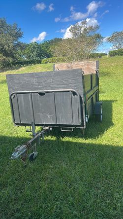 Utility Trailer with Wood Side Panels