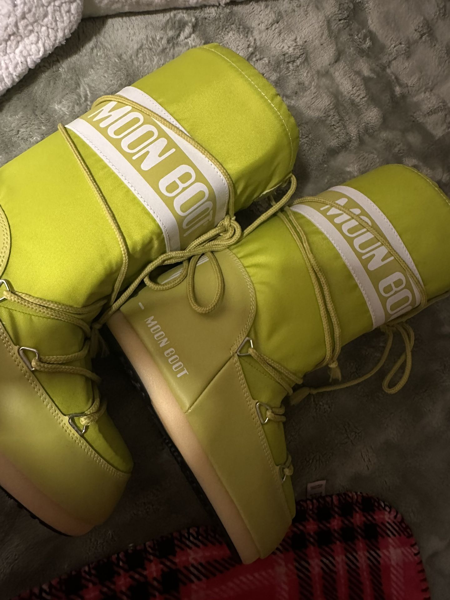 Lime Green Moon Boots