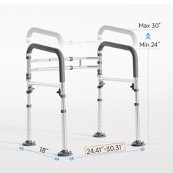 Adjustable Toilet Safety Rails