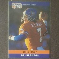 1990 Pro Set John Elway Denver Broncos #88 Quarterback Hall Of Fame HOF Football Card Vintage Collectible NFL