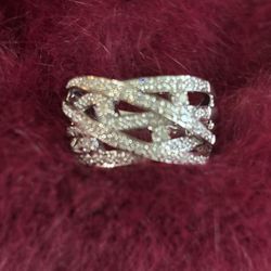 14K White Gold Diamond Cocktail Ring