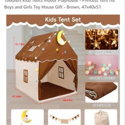 Large Play Tent With Lights And Mat