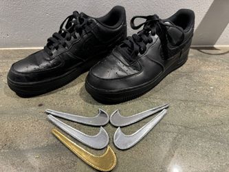 Air force 1 black swoosh pack on sale