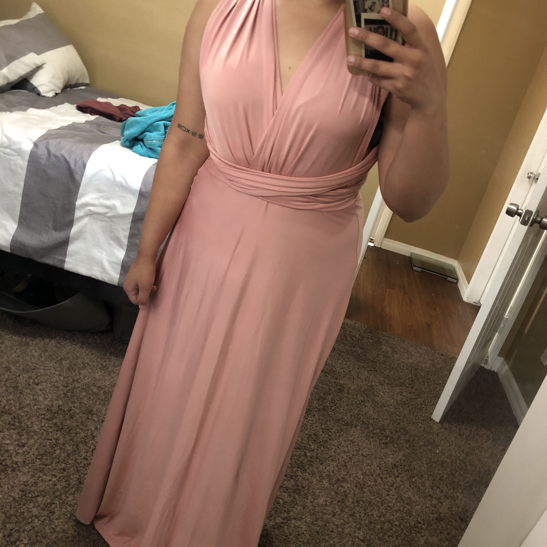 Blush long dress