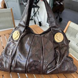 Authentic Python Skin Gucci Tote Handbag 